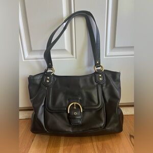 Coach black leather purse